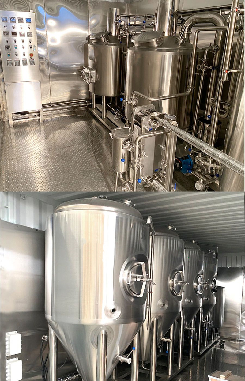 集装箱 - 啤酒厂1000L 10HL啤酒酿造系统设备销售良好在亚洲ZXF